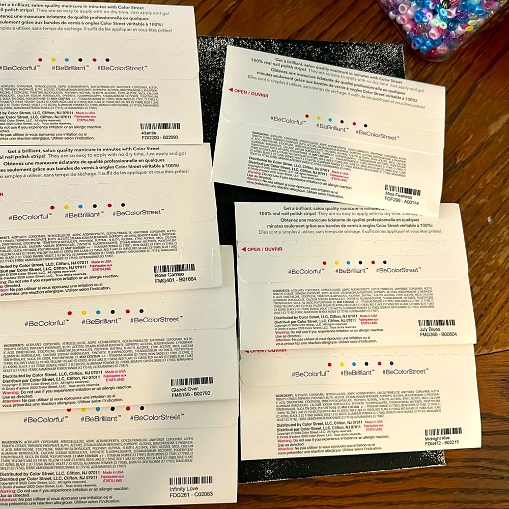 Color street nails you get all 7 sets for the sale price